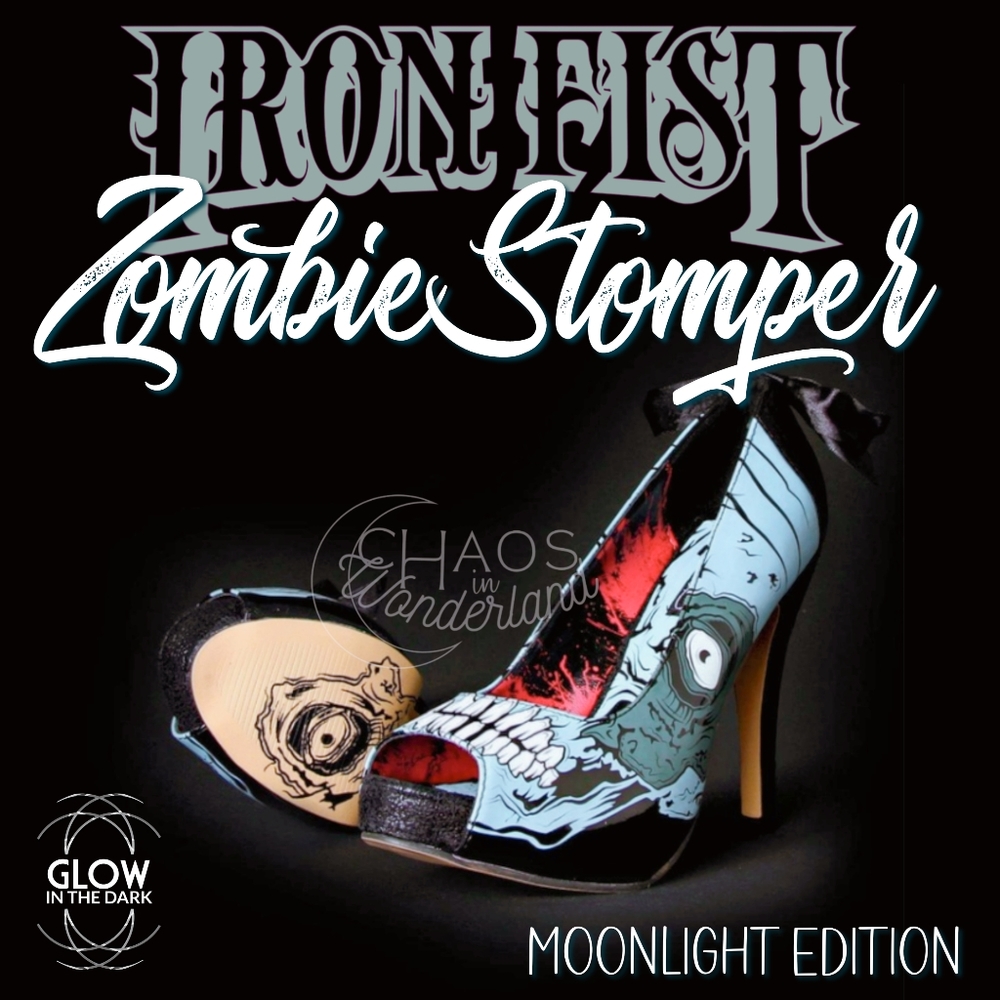 Iron Fist Heels RARE Zombie Stomper Limited Moonlight Edition Sz 7 NEW!   🌙👠